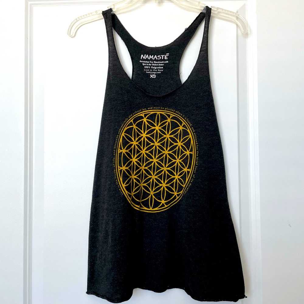VGUC Namasté Brand Flower of life Yoga Tank!